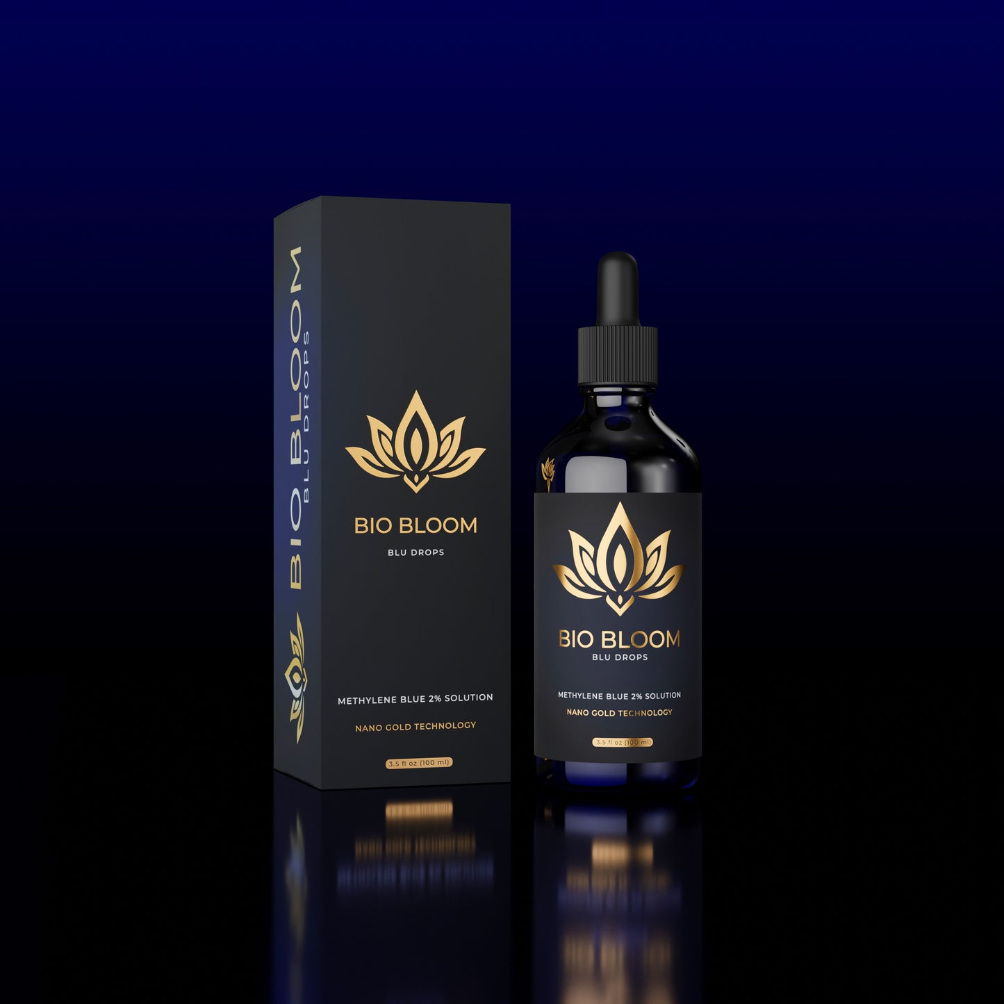 Bio Bloom Blu Drops - 2% Methylene Blue with Nano Gold Technology (100 ml)