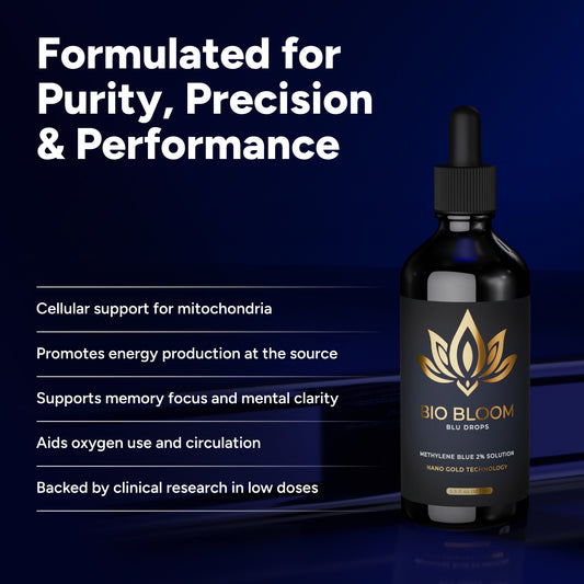 Bio Bloom Blu Drops - 2% Methylene Blue with Nano Gold Technology (100 ml)